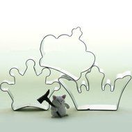 Yunko Set of 6 Stainless Steel Cookie Cutter Cup Cake Stencils Cookie and Coffee Stencils Set For Baby Shower... N3