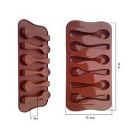 Ludan 6 Cavities Chocolate Cartoon Cute Spoon Silicone DIY Non Stick High Teperature Resistance Ice Cube Jelly... N3