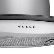 30 in. Convertible Kitchen Wall Mount Range Hood in Stainless Steel with Black Tempered Glass and Carbon Filters N3