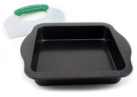 BergHOFF Perfect Slice 9" Square Cake Pan with Cutting Tool N2