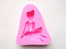 Wocuz W0274 Ballet Girl Food-grade Non-stick Silicone Candy Fondant Chocolate Cake Accessory Mold