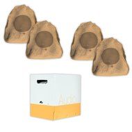 Acoustic Audio B4RS Sandstone Rock Speakers 2 Pair Pack and Wire Outdoor Weatherproof