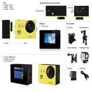 Generic Action Cam Hd 1080p Wifi Waterproof (Yellow)