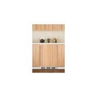 Summit CT66JBIIF: Built-in undercounter refrigerator-freezer with cycle defrost, white exterior, and convertible... N2