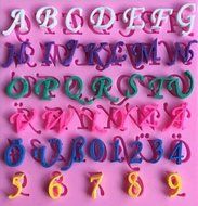 HT BAKEWARE | Cursive English Alphabet Silicone Mold N2