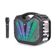Pyle Portable Speaker karaoke PA System - Bluetooth Flashing DJ Lights, Built-in Rechargeable Battery, Wireless... N3