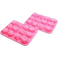 2-Pack Silicone Baking Molds 12 Cavity Bakeware Molds for Cupcakes Candy Tea Cake Fondant Chocolate Jello Brownie... N2