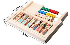 Abacus Wooden Toys ，BeautyVan Kids Learning Versatile Flap Abacus Wooden Toys N7