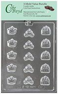 CybrTrayd K168 Princess Decorations Crown, Coach, Castle Chocolate Candy Mold with Exclusive Copyrighted Molding...