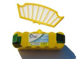 Replacement iRobot Roomba 611 Battery and Filter - Kit Includes iRobot 1 Battery and 1 Filter