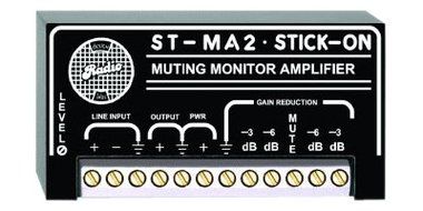 RDL ST-MA2 Monitor Amplifier with Muting Externally Actuated Attenuation Steps, Adjustable Gain - Power Supply...
