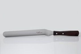 Offset Angled Cake Icing Spatula Knives - Set of 4 - By Bobbi Jeans | Wooden Handle &amp; Stainless Steel Decorating... N3
