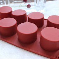 Taloyer 1 PC 8 Holes Round Cupcake Mold Silicone Handmade Jelly Pudding Cookie Ice Craft Mold DIY N2