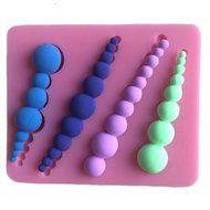 4 Strings Of Pearl Fondant Sugar Paste Bead Mold Clay Chocolate Mould Cake Decorating Tools Yihuily N148