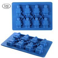 Gwogo Minifigure Building Brick Silicone Ice Tray Candy Chocolate Mold - for Lego Lovers(2 Pcs) N23