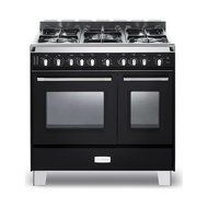 2.4 ct. Ft. Dual Fuel Convection Range Finish: Matte Black