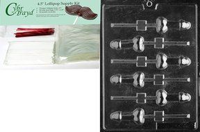 Cybrtrayd XX509 Small Pecker Pop Chocolate Candy Mold with Exclusive Cybrtrayd Copyrighted Chocolate Molding Instructions N3