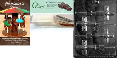 Cybrtrayd R067 Small Cross Lolly with Flower Chocolate Candy Mold with Exclusive Cybrtrayd Copyrighted Chocolate... N6