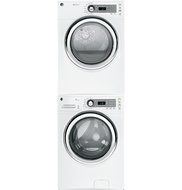 GE GFDS140GDWW 7.0 Cu. Ft. White Stackable With Steam Cycle Gas Front Load Dryer N4