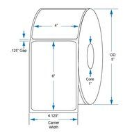 800264-605 Compatible KENCO&reg; Brand 4 inch x 6 inch with perf Direct Thermal Labels to fit Eltron or Zebra Printers...