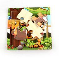 Cat Puzzles Toys ，BeautyVan Wooden Cute Cat Puzzle Educational Developmental Baby Kids Training Toy N3