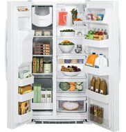 GE GSS25GGHWW 25.4 Cu. Ft. White Side-By-Side Refrigerator N4