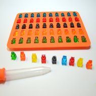 Charming Kit Gummy Bear Mold, Makes 50 Bears, Tough Silicone, Includes Dropper, 4 MEASURING SPOONS BONUS, Recipe... N11