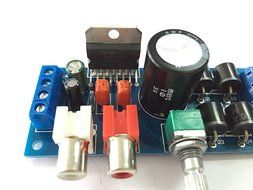 Qianson AC/DC 12V TDA7377 2x 20W Dual Channel Stereo BTL Circuit Audio Power Amplifier Board 20W+20W AMP For Car N8