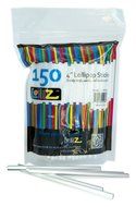 LolliZ Food Safe, Creative, Multipurpose 4" Lollipop Sticks, Pack of 150 in re-sealable bag