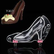 3D DIY Tools New Belgium High Heel Shoe Shoes Shaped Polycarbonate Chocolate Molds Candy Plastic Mold Mould N2