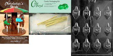 Cybrtrayd R020 Bite Size Dreidles Chocolate Candy Mold with Exclusive Cybrtrayd Copyrighted Chocolate Molding... N6