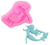 Beauty Clubs 3D Cake Decor Chocolate Baking Mold Beauty Mermaid Fairy Silicone Fondant Mould N7