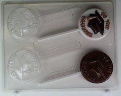 Round w/cap &amp; &quot;To The Graduate&quot; G008 Graduation Chocolate Candy Mold