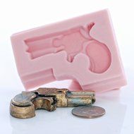 Pistol Silicone Mold Easy to use with Fondant, Chocolate, Candy, Resin, Clay, Wax, Soap. Western Pistol Mold Made... N5