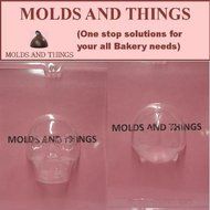 MOLDS AND THINGS MEDIUM 3-D SKULL FRONT AND BACK CHOCOLATE CANDY MOLD