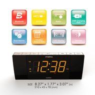 iTOMA Alarm Clock with Digital FM Radio, Bluetooth, Auto-Time Setting, Dual Alarm with Snooze and Sleep Timer,... N6