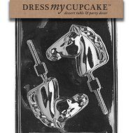 Dress My Cupcake Chocolate Candy Mold, Horse Head Lollipop