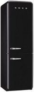 50's Retro Style Refrigerator With Automatic Freezer, Black, Right ...