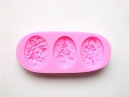 Wocuz W0256 Mini Christmas Tree Non-stick Silicone Candy Fondant Chocolate Accessory Mold and Cake Decorating...