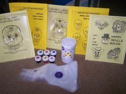 Day of the Dead Sugar Skull Mold PARTY KIT - ONE MOLD INCLUDED - FREE PHONE SUPPORT