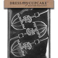 Dress My Cupcake Chocolate Candy Mold, Umbrella Lollipop, Baby Shower