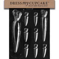 Dress My Cupcake Chocolate Candy Mold, Carrots Assortment, Easter