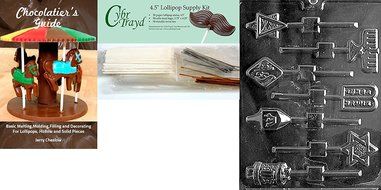 Cybrtrayd R007 Jewish Lolly Chocolate Candy Mold with Exclusive Cybrtrayd Copyrighted Chocolate Molding Instructions... N9