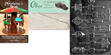 Cybrtrayd R007 Jewish Lolly Chocolate Candy Mold with Exclusive Cybrtrayd Copyrighted Chocolate Molding Instructions... N10