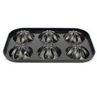 Ezeso 6-Cup Mini Diamond Print Cake Fluted Bundt Pan Mold N4