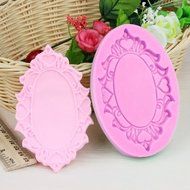 GogoForward Silicone 3D Mirror Frame Fondant Mould Cake Chocolate Baking Decor N3