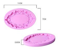 GogoForward Silicone 3D Mirror Frame Fondant Mould Cake Chocolate Baking Decor N4