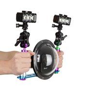 Lightwish 40M Waterproof Diving LED Video Light (CRI95+) + Dome Port Underwater Housing + Aluminum Alloy Diving... N3
