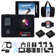 Campark Sports Action Video Camera 4K 30fps Ultra HD WiFi with Wrist Remote Control,Dual Screen,Waterproof upto... N5