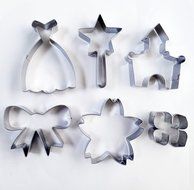 Yunko 6pcs Sofia the First Stainless Steel Cookie Cutter Fondant Cutter Cake Decorating Tools Royal Curtsy Dress... N3